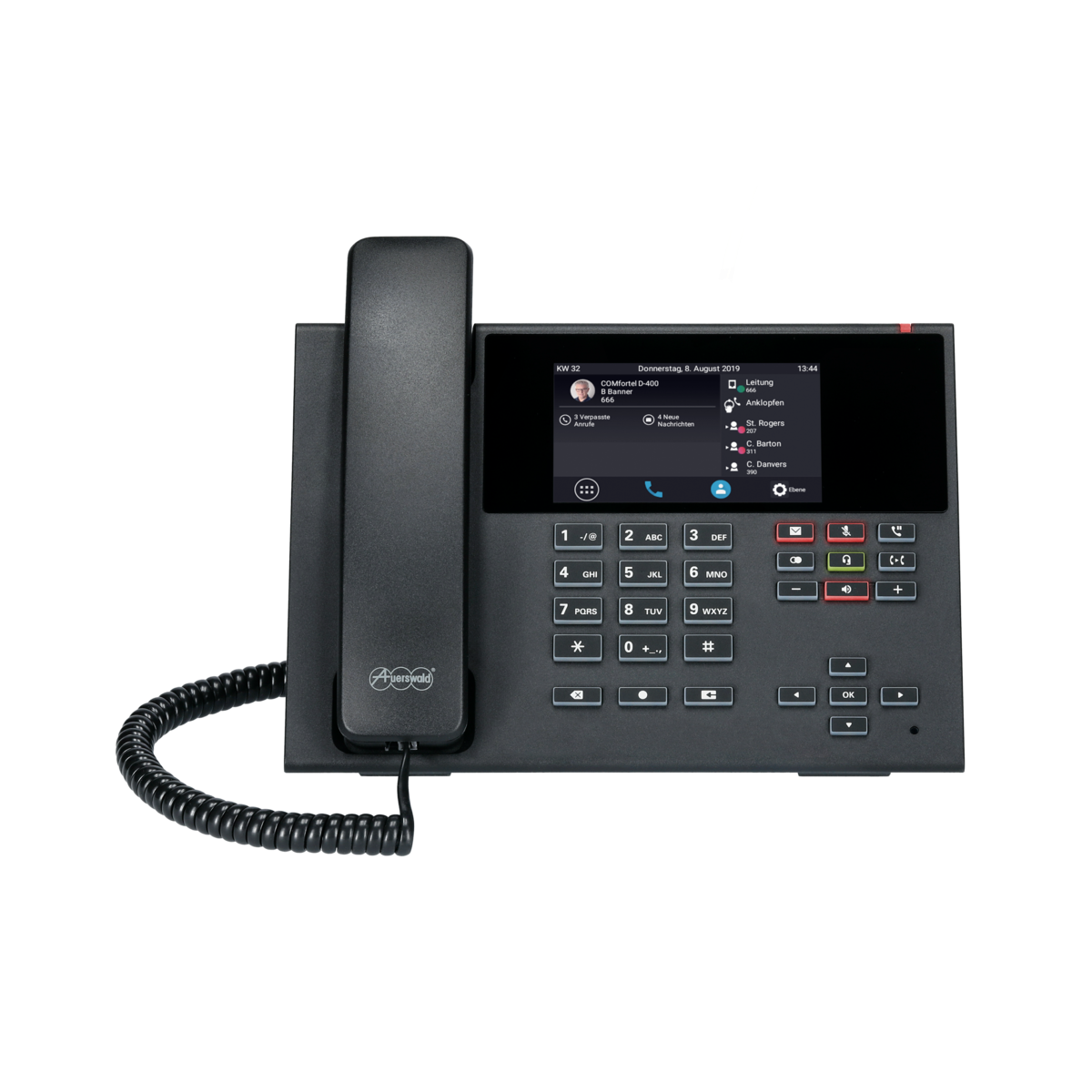 Auerswald Comfortel D-100 Asztali telefon - Fekete (Bontott) (90260/bontott)