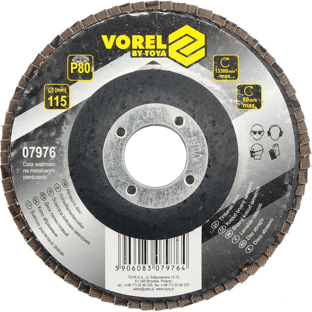 Vorel lamellás csiszolókorong 115 mm P80 (5906083079764)
