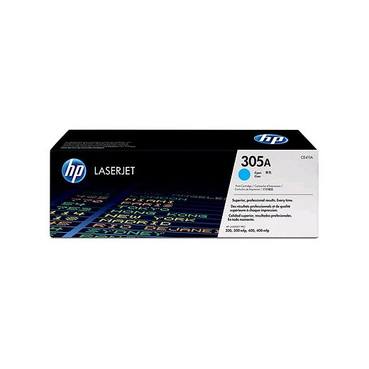 HP CE411A 305A Cyan Original LaserJet Toner Cartridge, 2600 pages, Cyan, 1 pc(s)