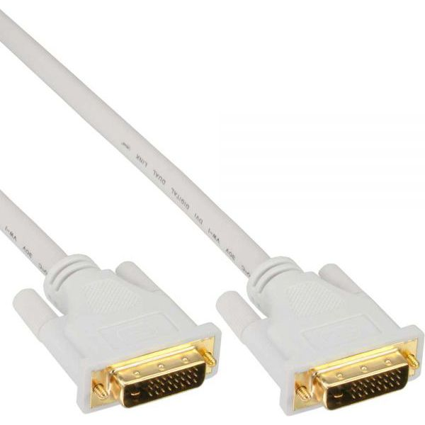 InLine DVI-D M-M 2m cavo DVI Bianco