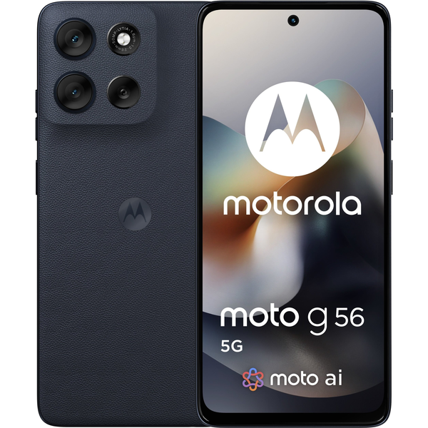 Motorola moto g56 5G 17,1 см (6.72") Хибридна двойна SIM Android 15 UBS тип C 8 GB 256 GB 5200 mAh Черен
