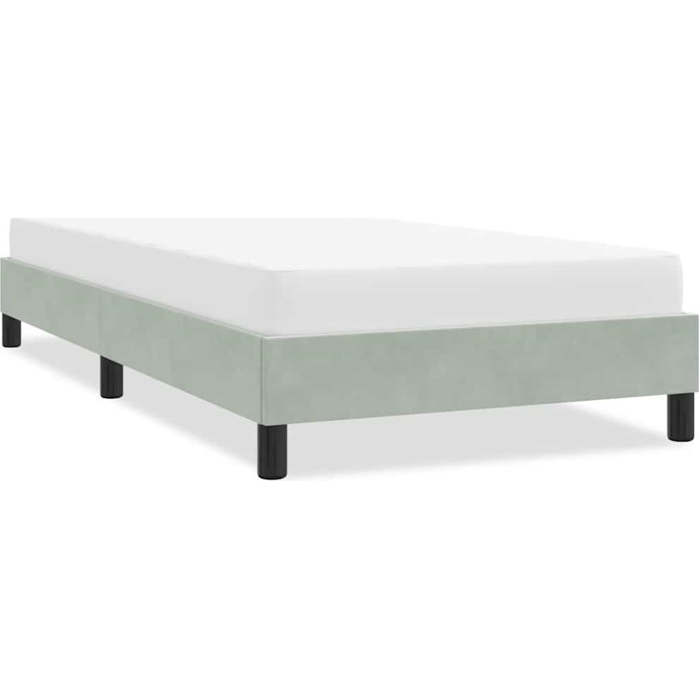 ágykeret matrac nélkül Világosszürke 80x210 cm bársony (4101331)