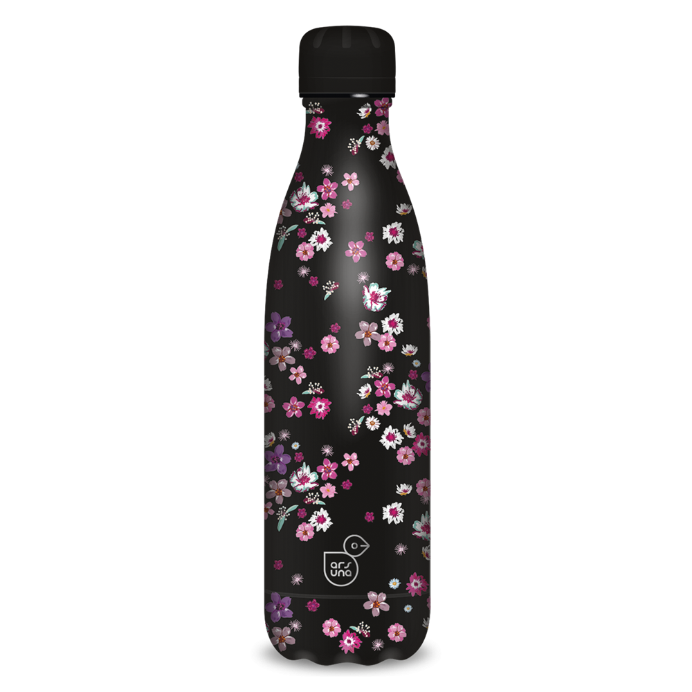 Ars Una Pearl Blossom Black 24 Dupla falú Termosz kulacs 500ml - Fekete mintás (55813778)
