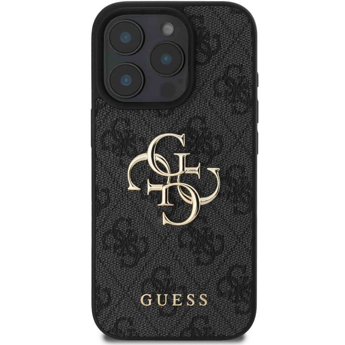 Guess PU 4G Metal Logo iPhone 16 Pro Grey tok (GUHCP16L4GMGGR)