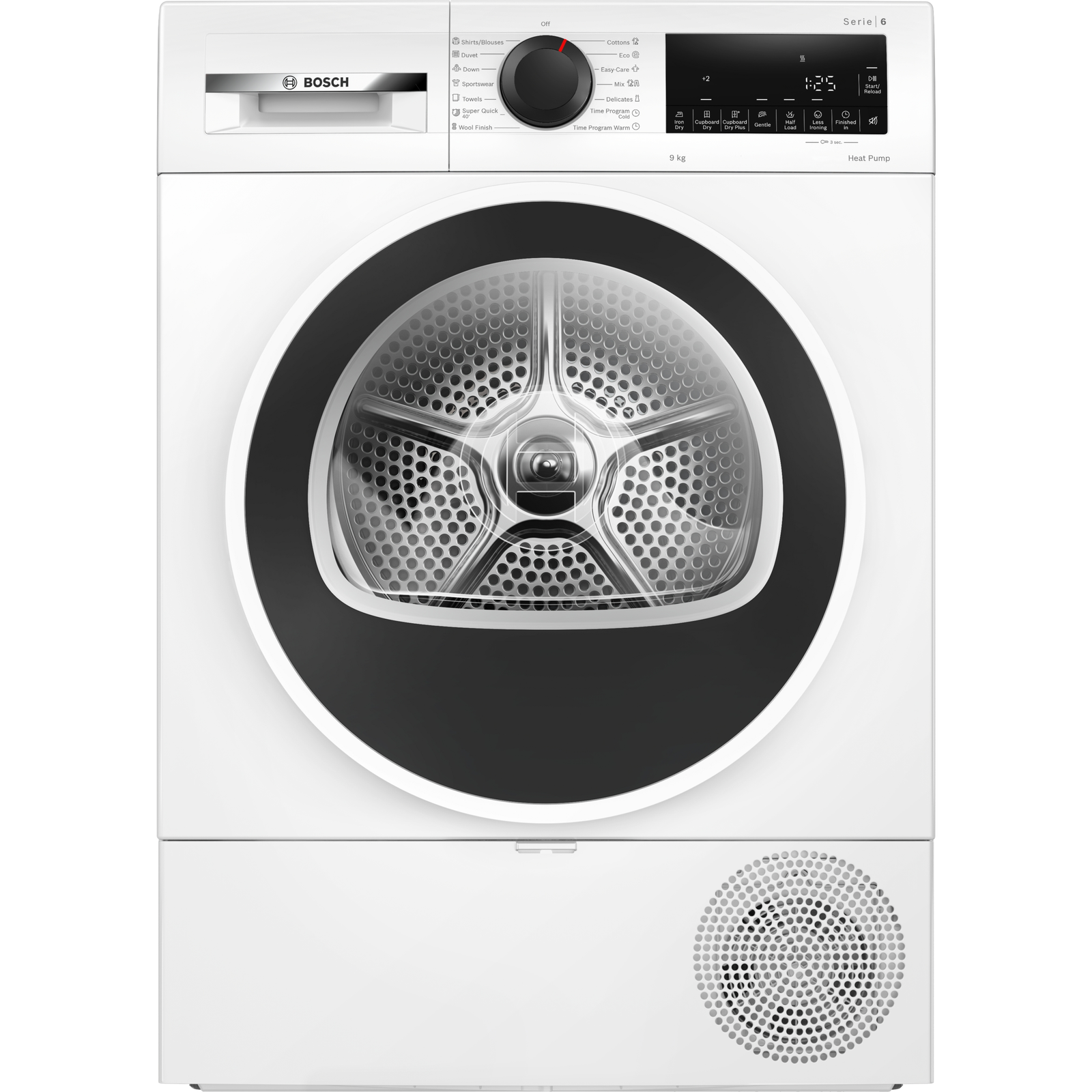 Bosch WQG24101BY Hőszivattyús szárítógép 9kg 234 kWh - Fehér (WQG24101BY)