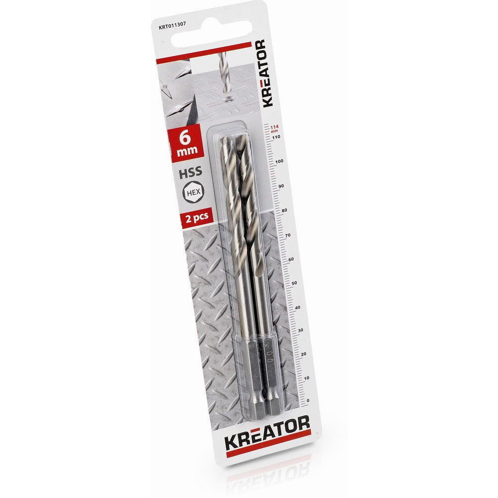 Kreator fémfúrószár HEX 6,0mm HSS (KRT011307)