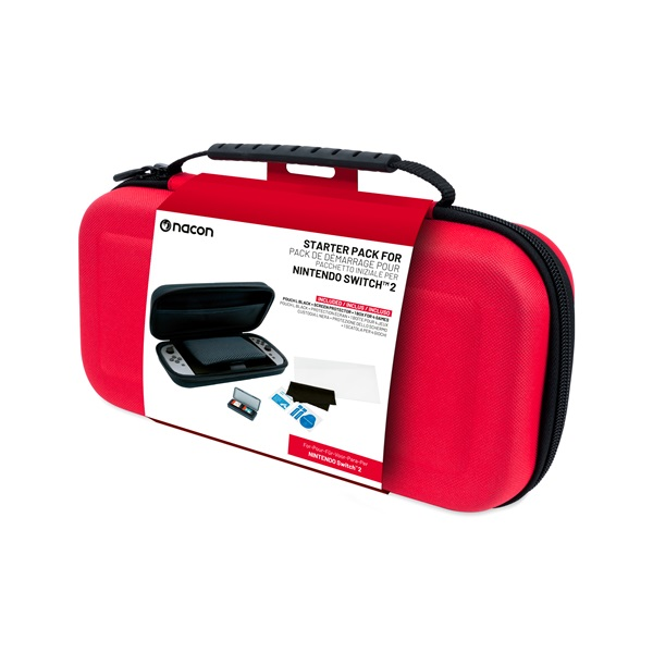 Nacon 2809496 Nintendo Switch 2 Utazótok + fólia - Piros (2809496)