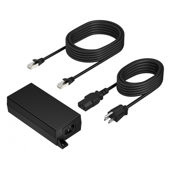 HP Poly PoE++ 65W 2.5G Adapter with 3.66m CAT6A Cable and Power Cord Sort