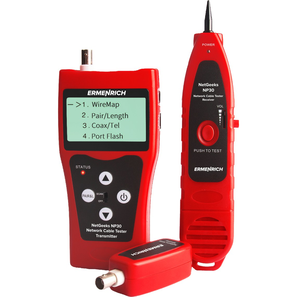 Ermenrich NetGeeks NP30 Hálózati kábeltesztelő (82539)