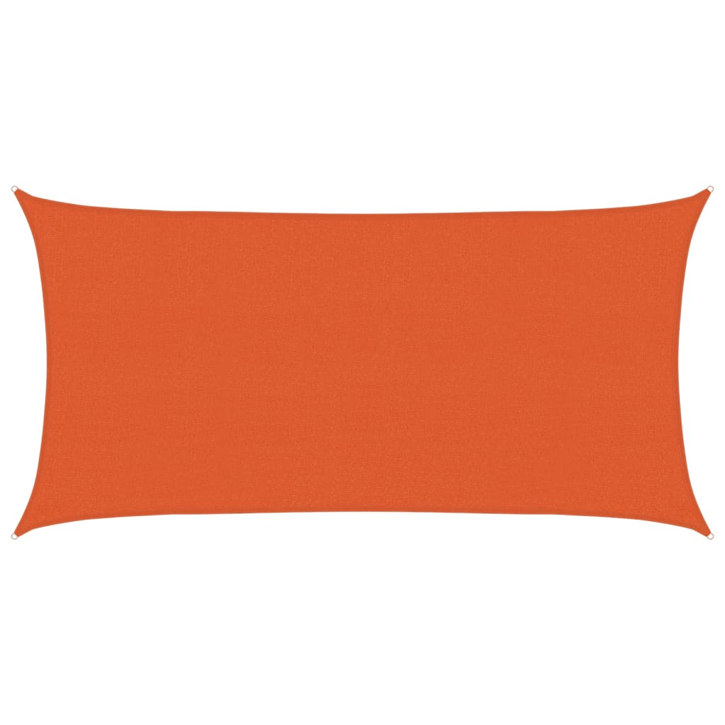 narancssárga HDPE napvitorla 160 g/m² 2,5 x 4,5 m (311675)