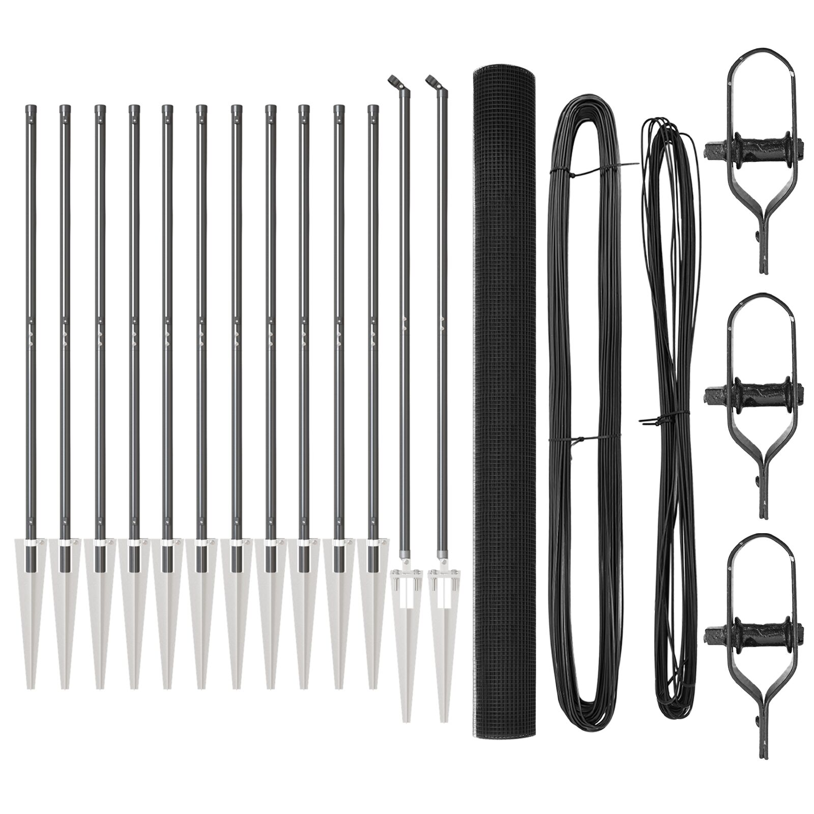 hegesztett drótháló kerítés 13 tüskés poszttal szürke 1.6x25 m acél (3352214)