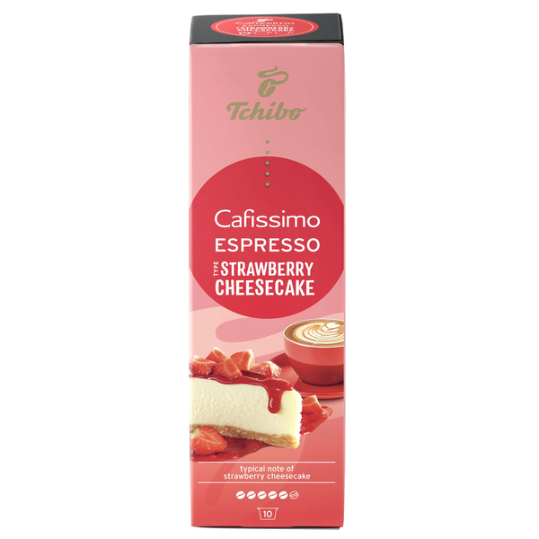 TCHIBO Caf Espresso Strawberry Cheesecake - Epres sajttorta kávékapszula 10db