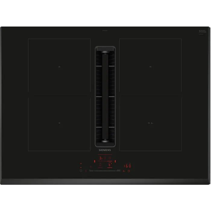 Siemens ED751HQ26E főzőlap Fekete Beépített 71 cm Zónás indukciós főzőlap 4 zóna Beépített kapucni (ED751HQ26E)