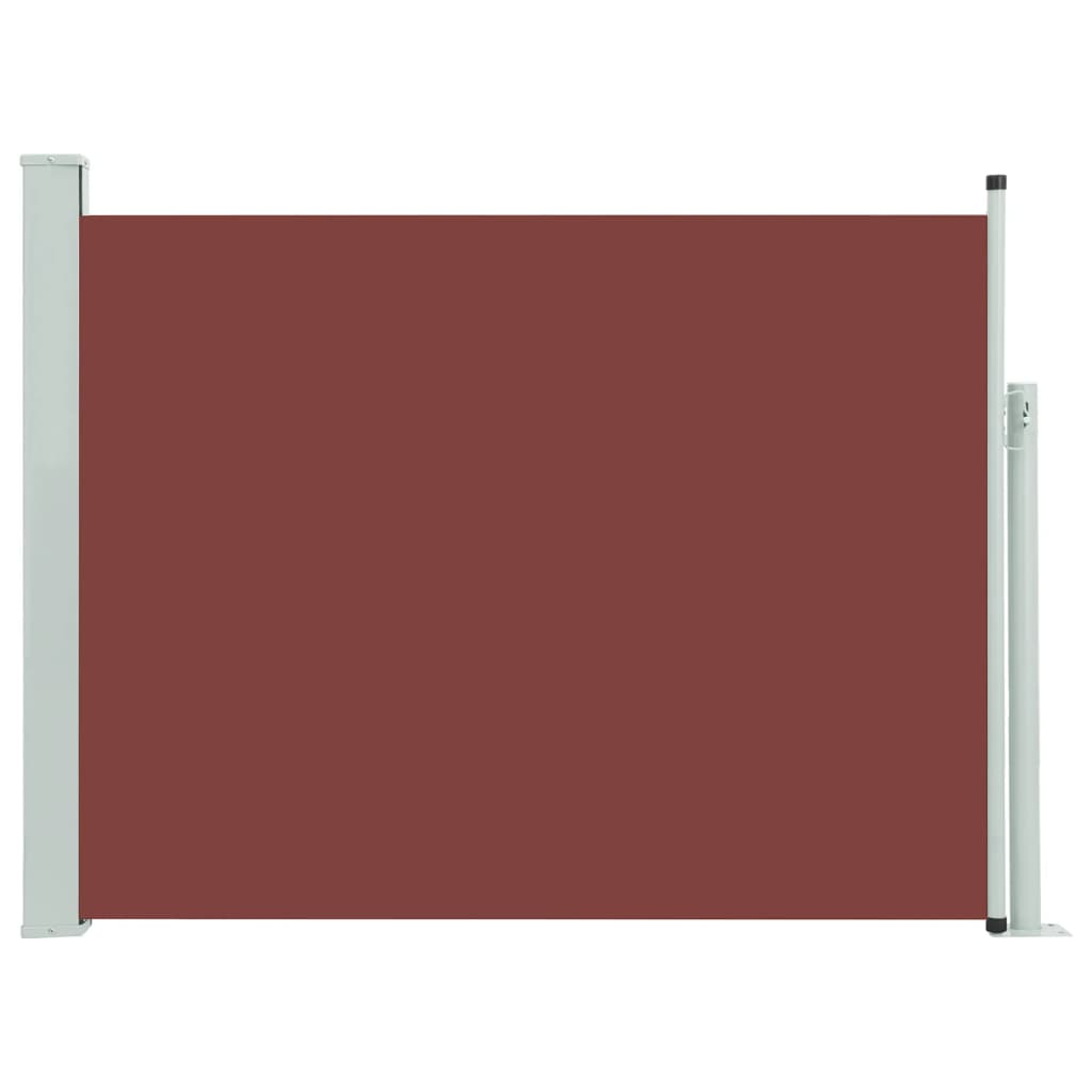 barna kihúzható oldalsó teraszi napellenző 140 x 500 cm (48399)