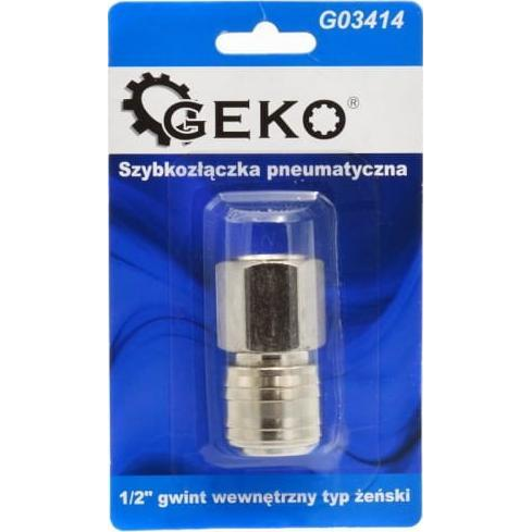  Geko SZYBKOZŁĄCZKA PNEUMATYCZNA TYP ŻEŃSKI 1/2" GWINT WEWNĘTRZNY (BLISTER) (10/100) G03414 GEKO