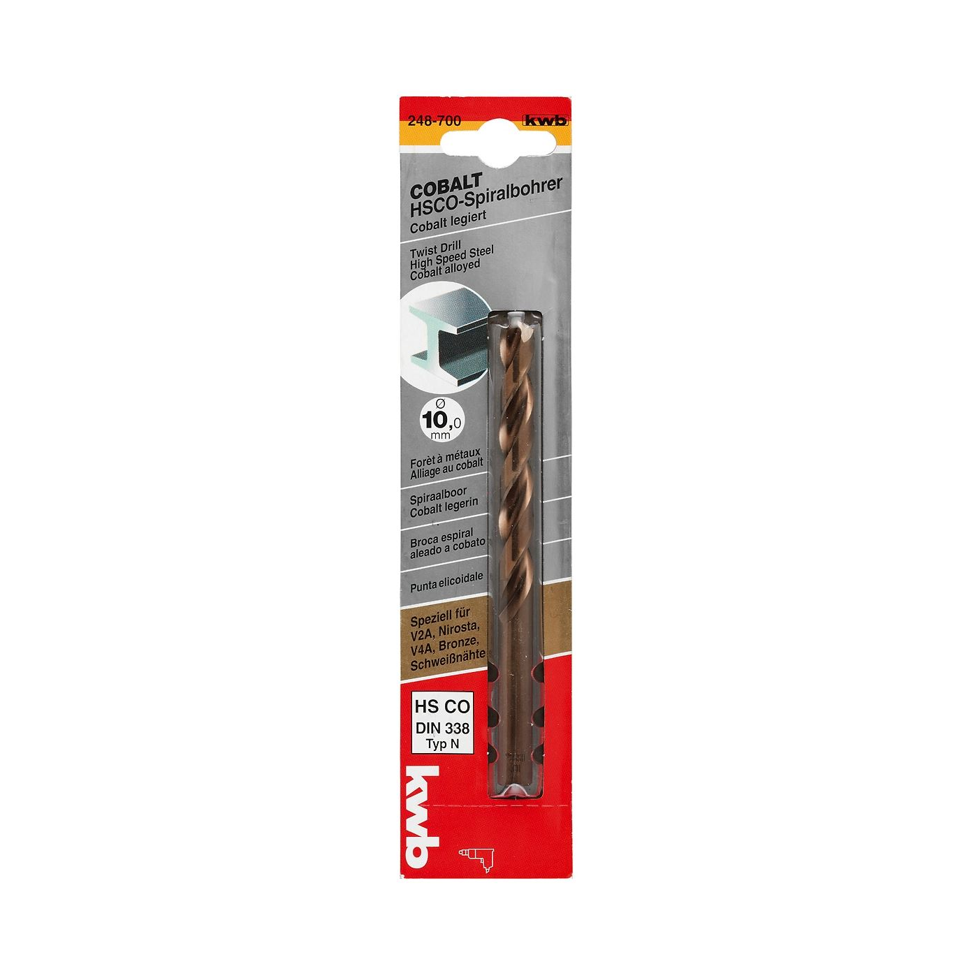 KWB PROFI HSS-G CO TWIST DRILL fémfúrószár 4.0mm (49248640) (49248640)