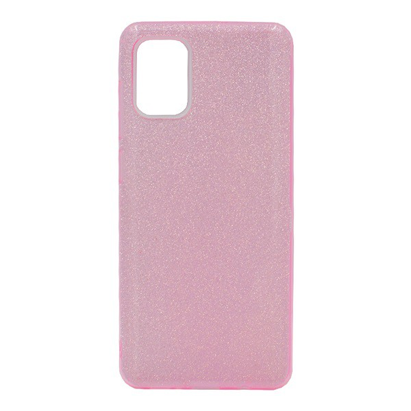 Szilikon telefonvédő (műanyag belső, csillogó hátlap) RÓZSASZÍN [Samsung Galaxy A71 (SM-A715F)] (5996457980758)