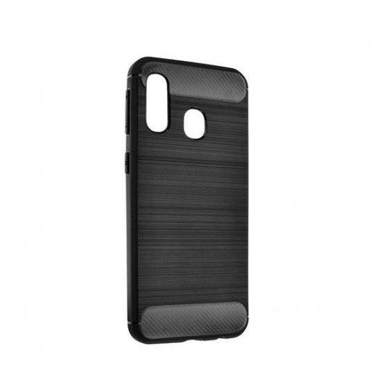 Forcell Carbon Samsung A405 Galaxy A40 hátlaptok fekete (37305) (fc37305)