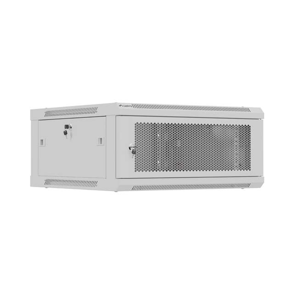 Szafa Lanberg SZAFA INSTALACYJNA RACK WISZĄCA 19" 4U 600X600 SZARA DRZWI PERFOROWANE (FLAT PACK)