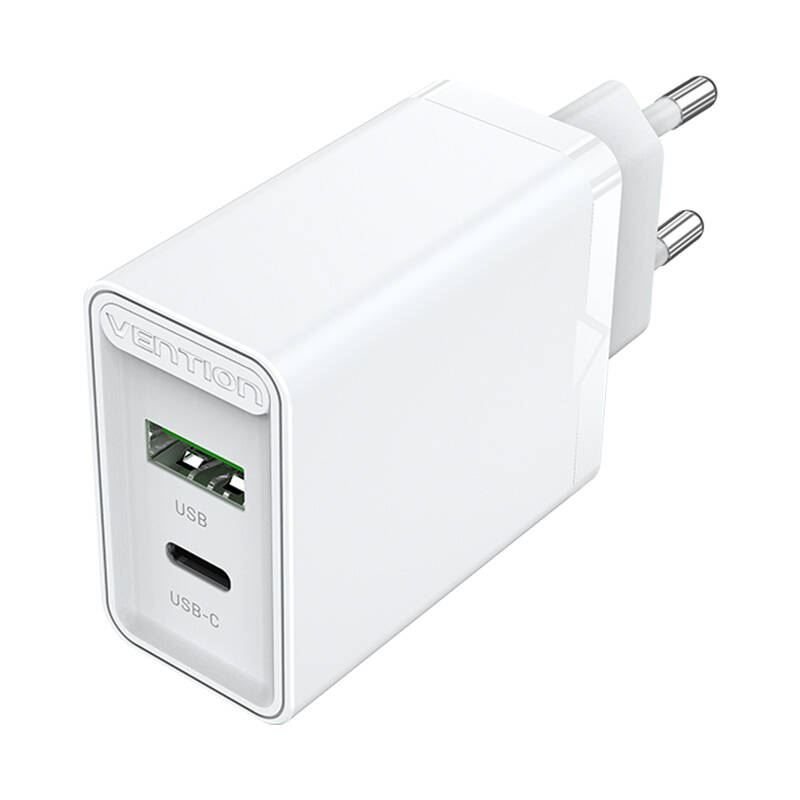 Vention USB(A+C) hálózati töltő EU (18W/20W) fehér (FBBW0-EU) (FBBW0-EU)