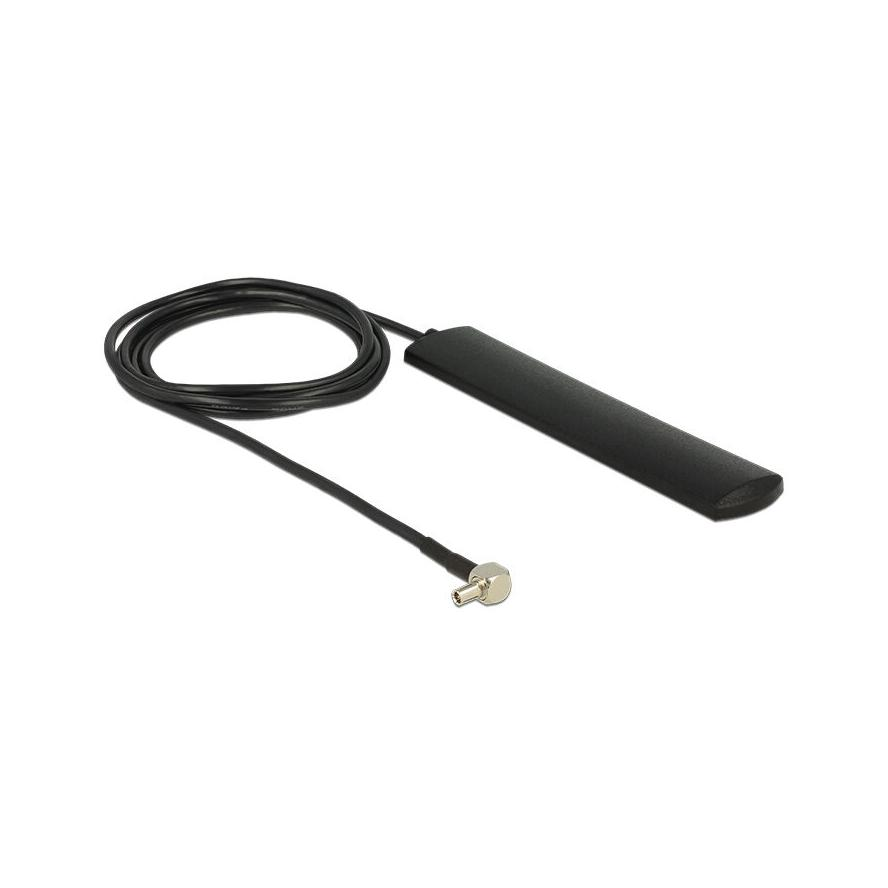 Delock TS-9 plug 3dBi mindenirányú fix öntapadós rögzítővel LTE antenna (12479) (12479)