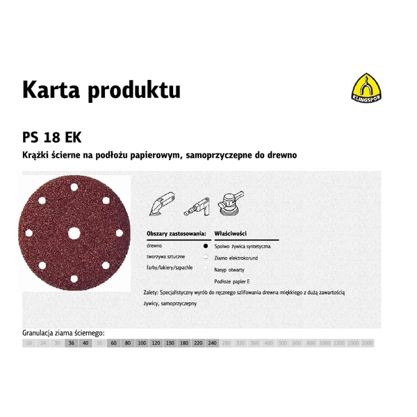 KLINGSPOR SAMODRŽÍCÍ BRUSNÝ KOTOUČ 150mm PS18EK gr. 80 GLS1 /50 Ks.