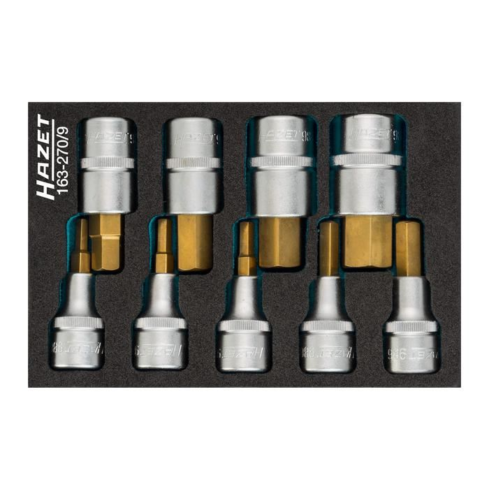 Hazet 163-270/9 dugókulcs betét készlet, 9 részes (163-270/9)
