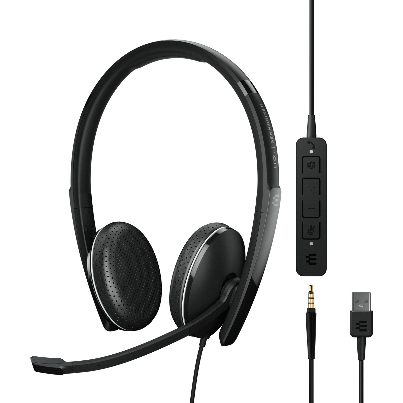 EPOS ADAPT 165T USB II Slúchadlá s mikrofónom Kábel Pres hlavu Kancelária / call centrum USB Typ-A Čierna (1000902)