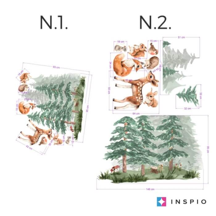 Falmatricák gyerekeknek - Állatokkal teli erdő N.1. (9226f)