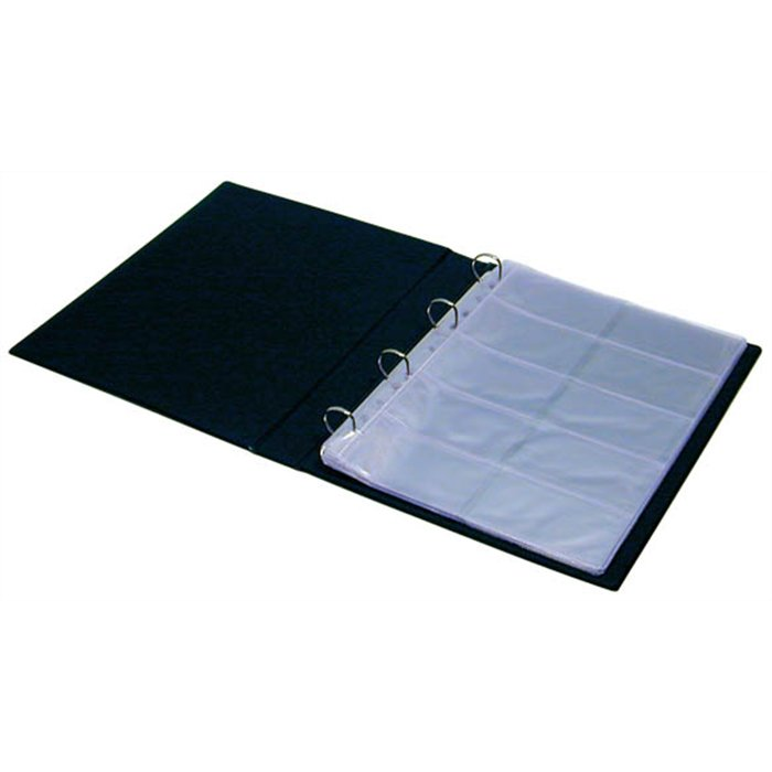 Panta Plast 400 db-os Gyűrűs Névjegytartó - Fekete (0304-0009-01)
