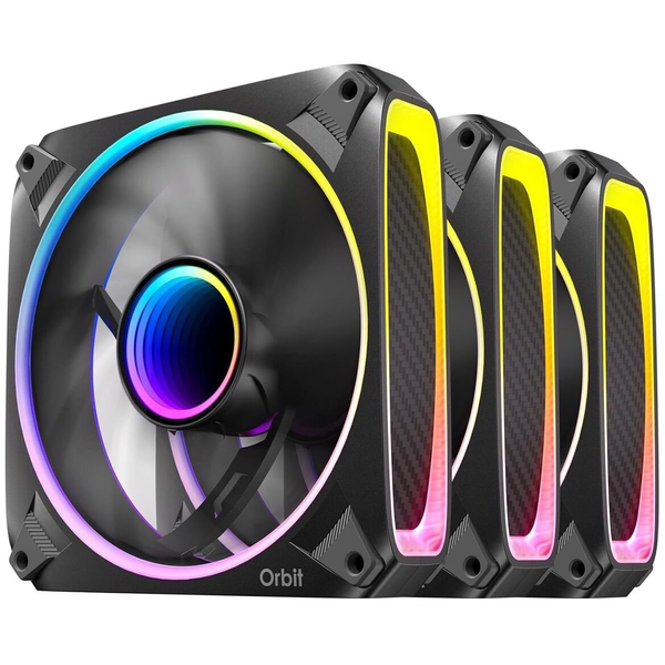 Antec Orbit 120 ARGB PWM Zwart set van 3