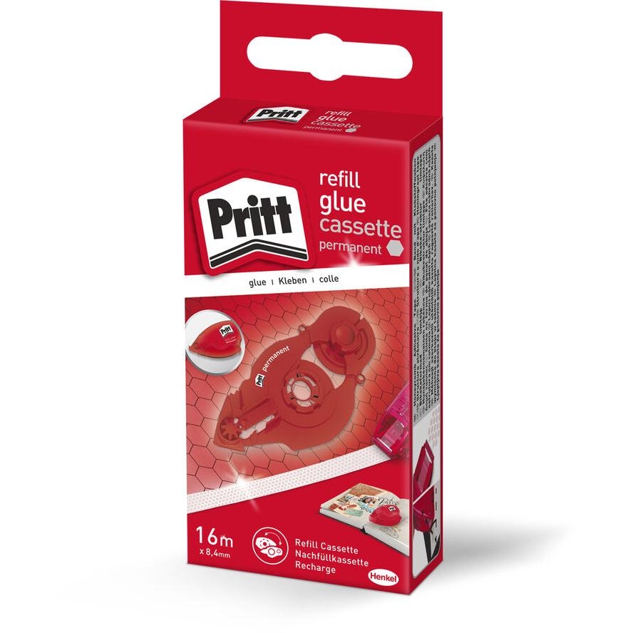 Pritt Refill Kleberoller, Kassette, B: 8,4mm, L: 16m, perm. (9H ZRXPH)