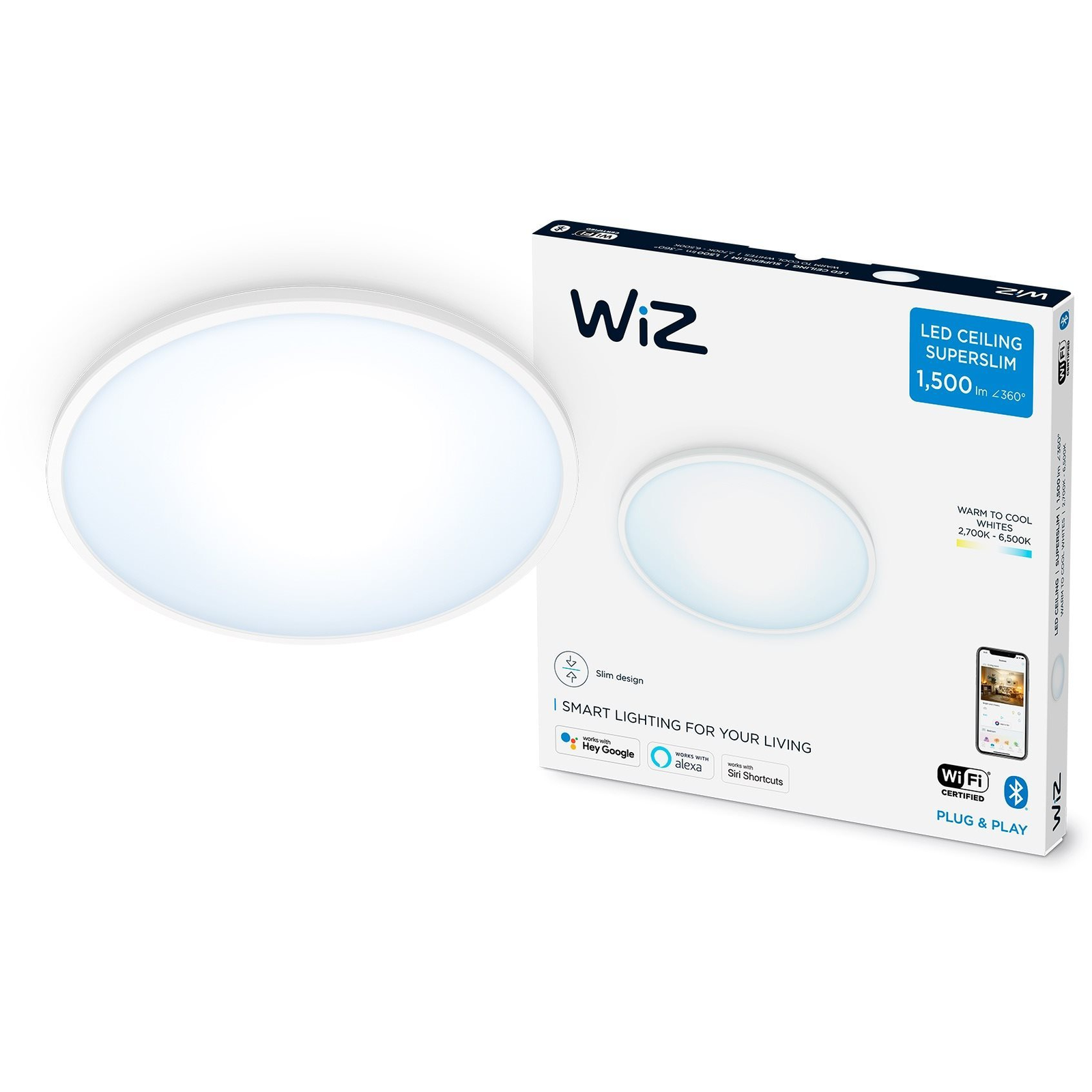 WiZ 8719514338012 inteligentné osvetlenie Inteligentné stropné svetlo Wi-Fi/Bluetooth 16 W (929002685101)