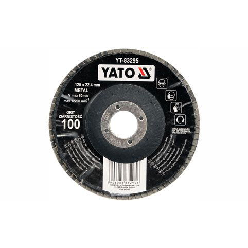 Yato lamellás korong 125 x 22,2 mm konvex P100 (5906083832956)