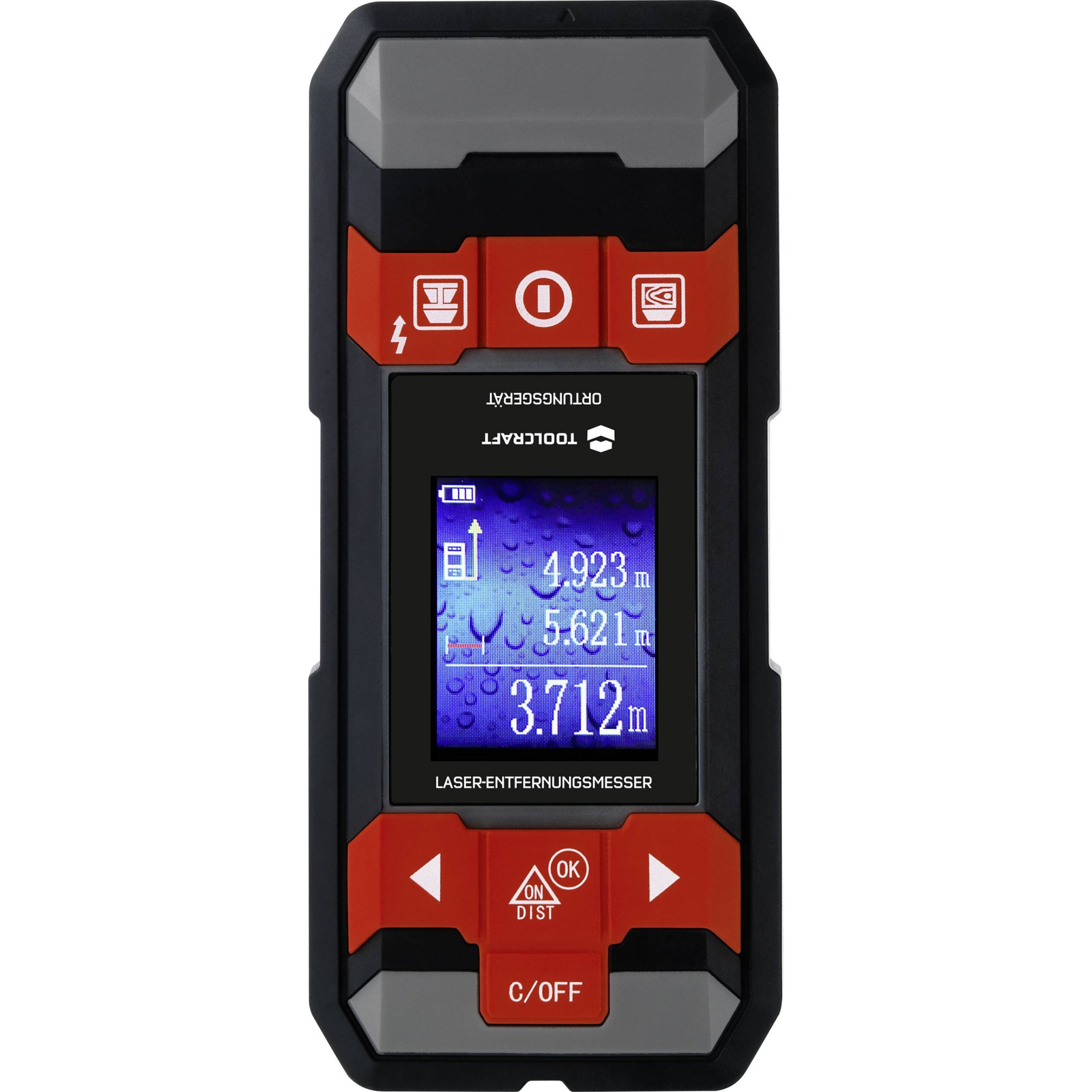 Toolcraft LDM D30 lézeres távolságmérő, fém- és vezetékkereső (LDM D30)