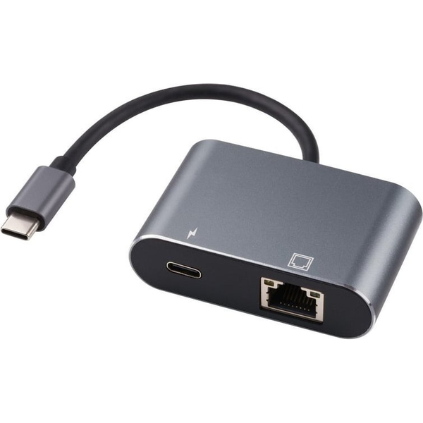 Microconnect USB3.1CETHPDBA adattatore per inversione del genere dei cavi USB C RJ-45 Nero
