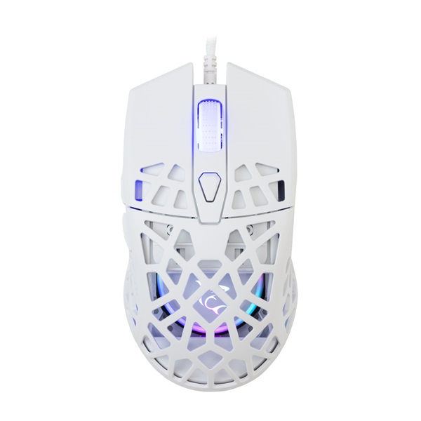 White Shark GM-5018W Caradoc 7200 DPI fehér RGB gamer egér