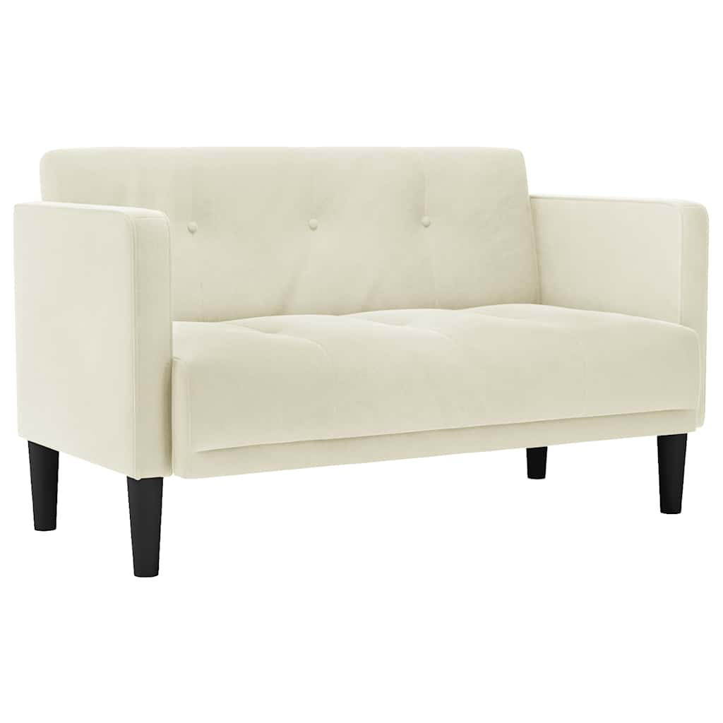 krém bársony loveseat kanapé 111 cm (4100576)