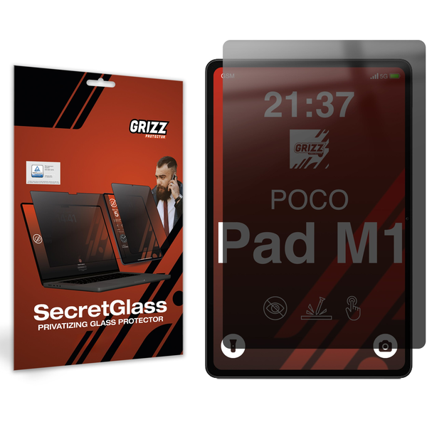 Matowe szkło prywatyzujące GrizzGlass SecretGlass do Xiaomi POCO Pad M1