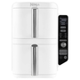 Фритюрник с горещ въздух Ninja Double Stack XL SL400EUWH, 2470W, 9.5L, температурен диапазон 40 - 240 °C, 6 функции за готвене, две застъпващи се зони за готвене, бял