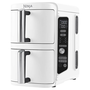 Фритюрник с горещ въздух Ninja Double Stack XL SL400EUWH, 2470W, 9.5L, температурен диапазон 40 - 240 °C, 6 функции за готвене, две застъпващи се зони за готвене, бял