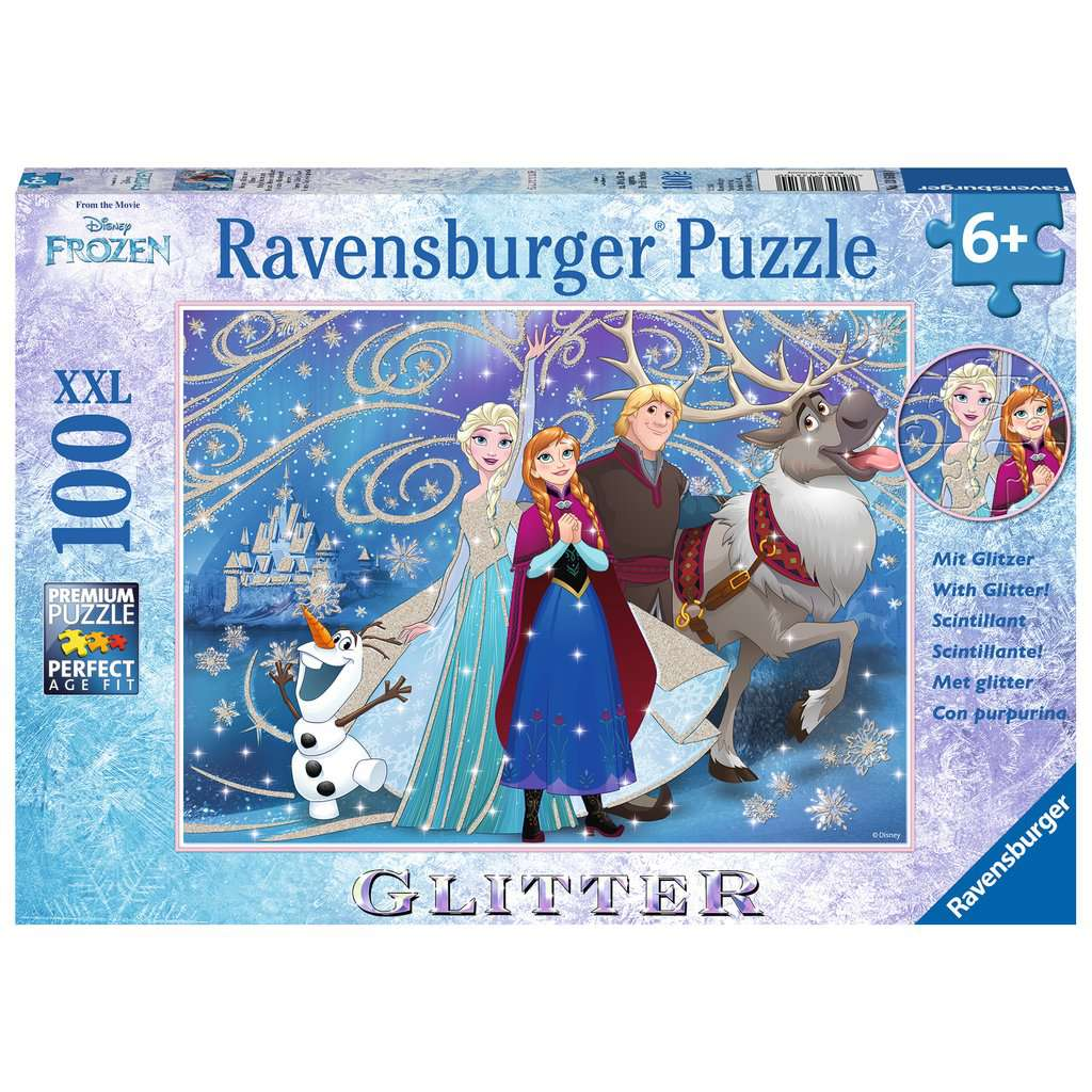 Ravensburger Jégvarázs Csillogó hó - 100 darabos XXL puzzle (13610 0)