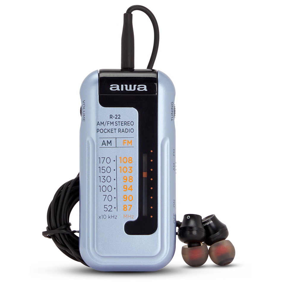 Aiwa R-22SL Hordozható FM Zsebrádió - Szürke (R-22SL)