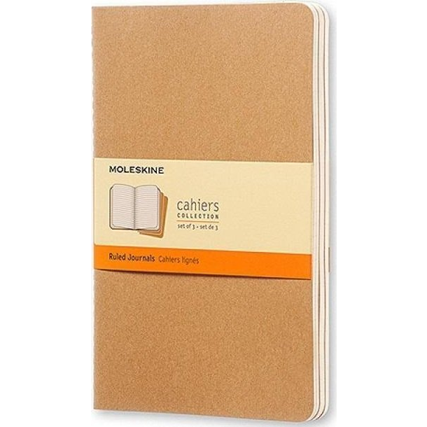 Moleskine Jegyzetfüzet Cahier 3 Darab Qp416 Barna L Vonalas (MS-704987)