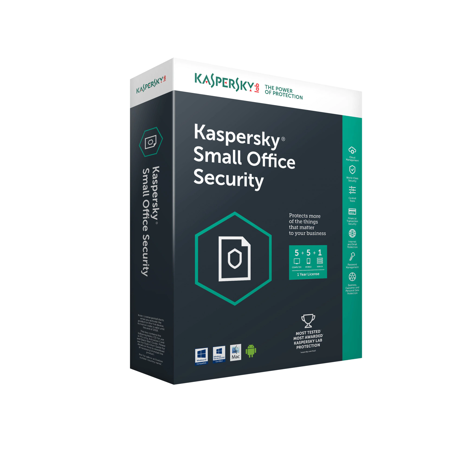Kaspersky Small Office Security - 5 PC, 5 Mobil, 1 Szerver / 1 Év elektronikus licensz