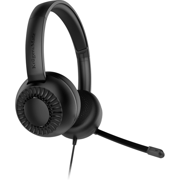 Căști stereo Kruger&Matz P3 negre cu microfon