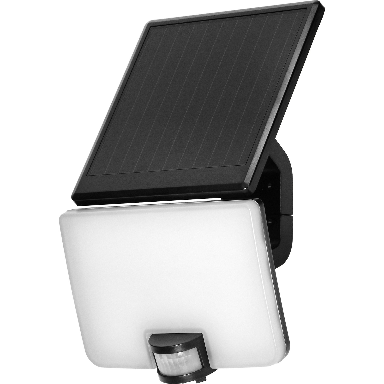 SOLIS LED 10W, Napelemes Reflektor PIR Mozgásérzékelővel, 1200lm, IP54, 4000K, 3000 MAh, Fekete (AD-SL-6467BLR4)