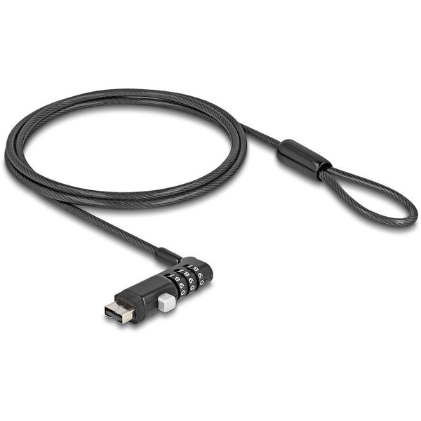 Navilock Laptop Biztonsági Kábel A-típusú USB Csatlakozó Felülethez Kombinált Zárral