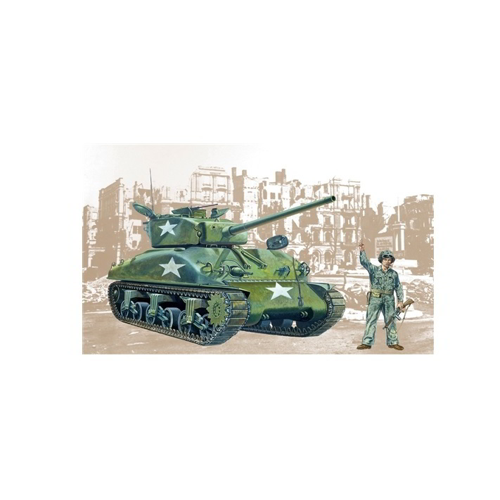 Italeri M4-A1 Sherman tank műanyag modell (1:35) (MI-225)