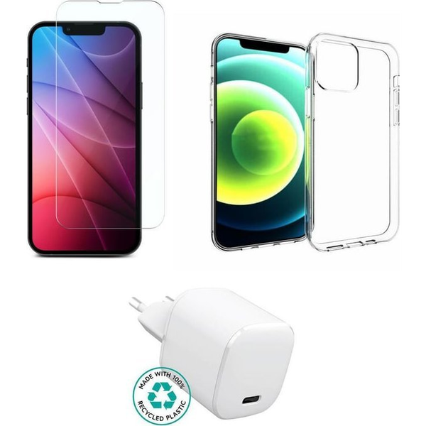 eSTUFF ES-KIT-IPH13PRO Caricabatterie per dispositivi mobili Telefono cellulare Trasparente, Bianco AC Interno